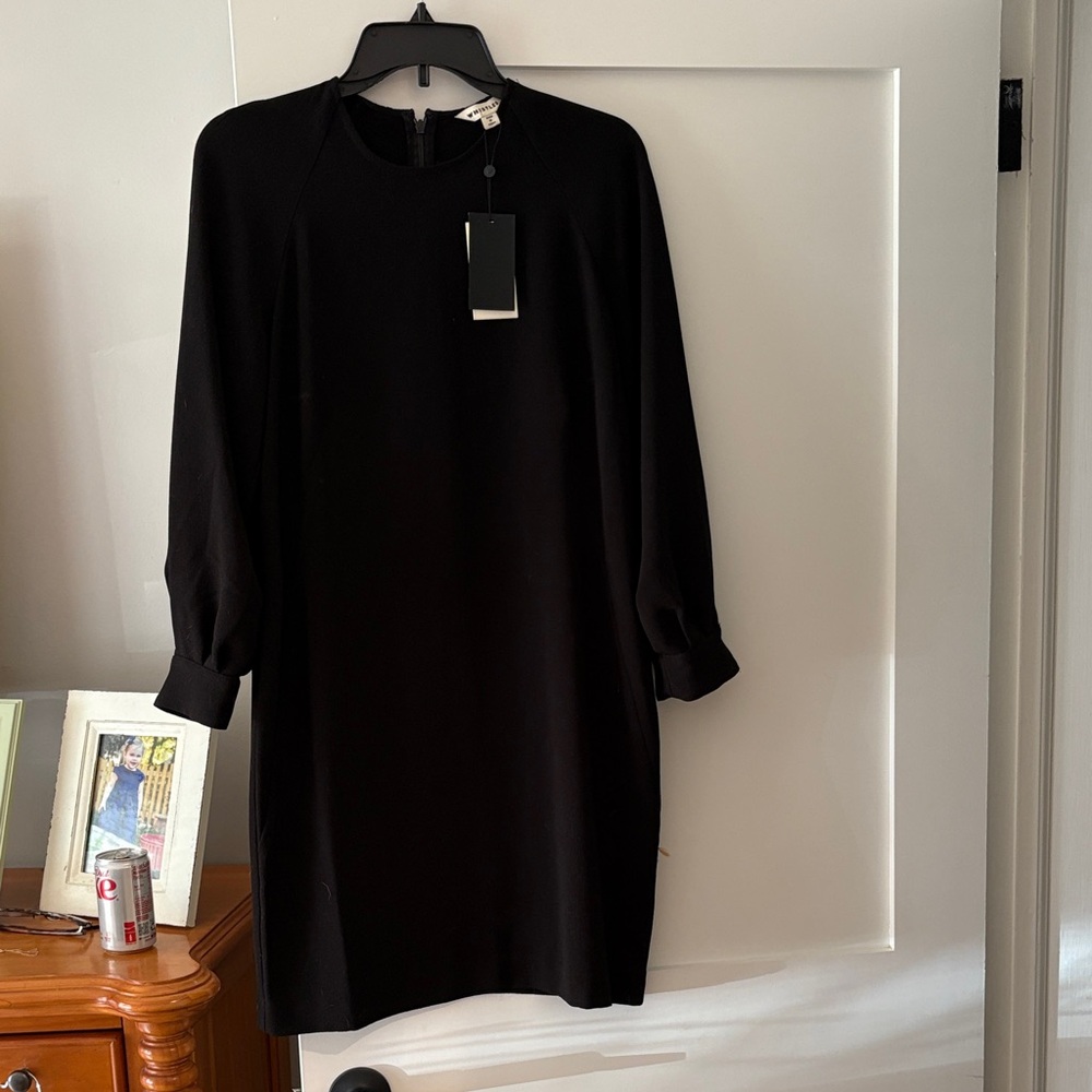Whistles Black Long Sleeve Dress
